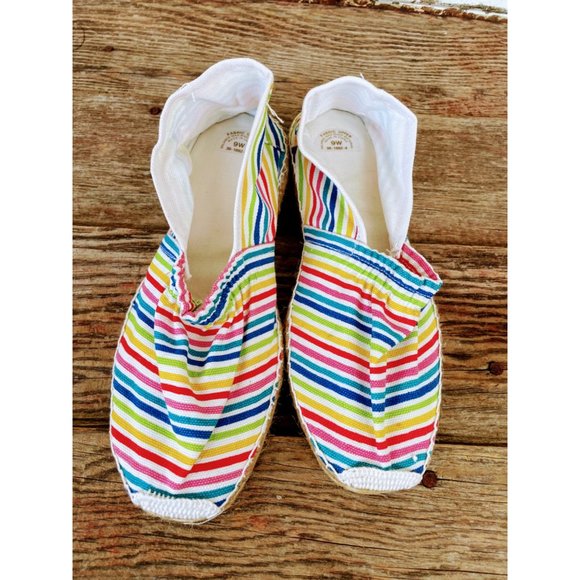 Vintage rainbow Espadrilles Slip on Casual Shoes 9W - Picture 2 of 10
